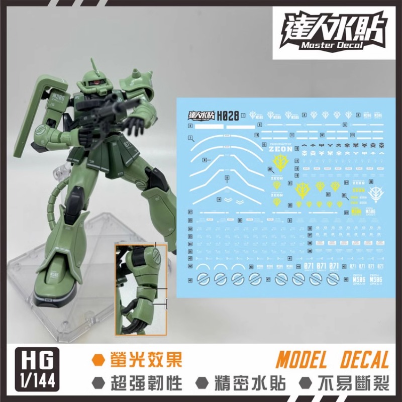 Model Kit Jms - Autocollants fluorescents Master Decal H028 pour