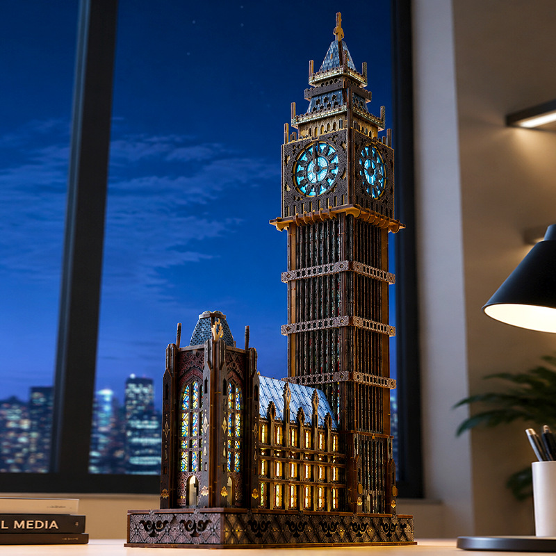 Puzzles 3D en bois DIY Big Ben - Model Kit Glue avis et prix