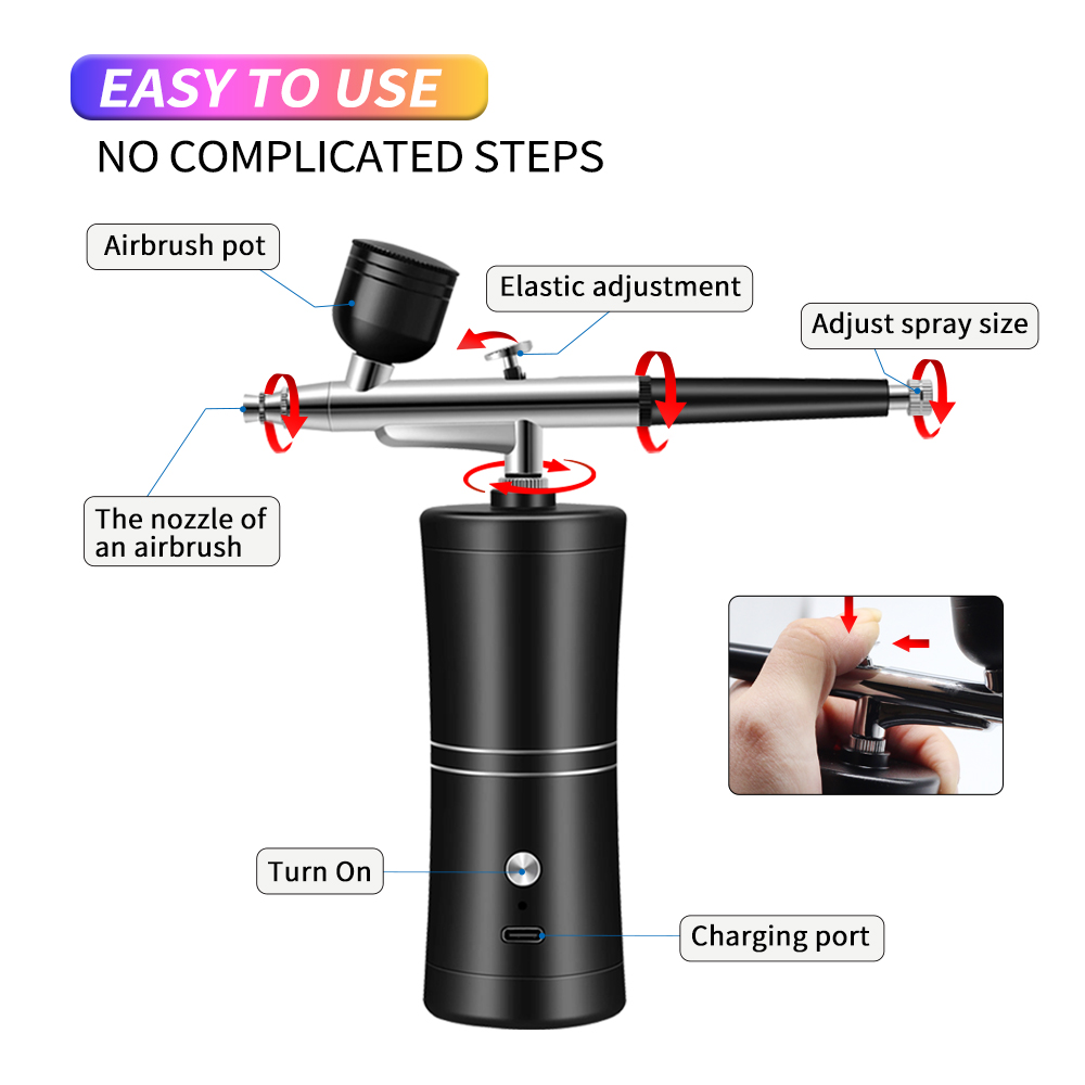 Aérographe sans fil Portable e - Airbrush Compressor Kit avis et prix